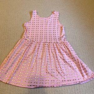 Egg girls dress pink and gold